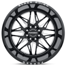Load image into Gallery viewer, 2414TWS-65127B71L - Black Rhino Twister 24X14 5X127 -76 mm Gloss Black W/ Milled Spokes Directional - Black Rhino Wheels Canada