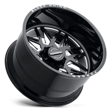 Charger l'image dans la galerie, 2414TWS-68165B22L - Black Rhino Twister 24X14 8X165.1 -76 mm Gloss Black W/ Milled Spokes Directional - Black Rhino Wheels Canada