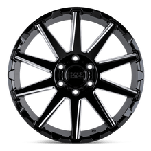 Charger l'image dans la galerie, 1895TYN025127B71 - Black Rhino Typhoon 18X9.5 5X127  2mm Gloss Black W/ Milled Spokes - Black Rhino Wheels Canada
