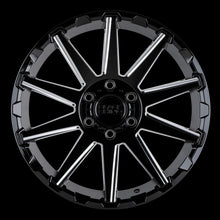 Load image into Gallery viewer, 1895TYN-85127B71 - Black Rhino Typhoon 18X9.5 5X127 -18 mm Gloss Black W/ Milled Spokes - Black Rhino Wheels Canada