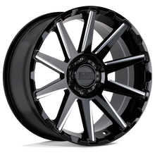 Load image into Gallery viewer, 1895TYN025140B78 - Black Rhino Typhoon 18X9.5 5X139.7  2mm Gloss Black W/ Milled Spokes - Black Rhino Wheels Canada