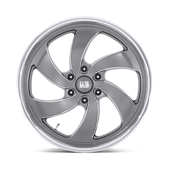 U133220077+25R - US Mag U133 Desperado 22X10 6X139.7  25mm Anthracite Milled Diamond Cut Milled - US Mag Wheels Canada