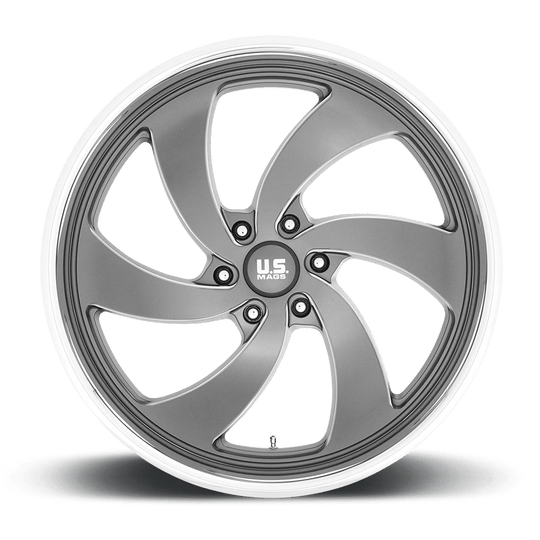 U133240077+25L - US Mag U133 Desperado 24X10 6X139.7  25mm Anthracite Milled Diamond Cut Milled - US Mag Wheels Canada