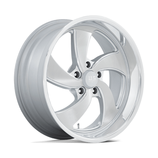 U134208061+01R - US Mag U134 Desperado 20X8 5X120.65  1mm Silver Brushed Face Milled Diamond Cut Milled - US Mag Wheels Canada