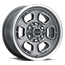 Load image into Gallery viewer, 148-7884SGMF19 - Vision 148 Shift 17X8 6X139.7 19mm Satin Grey Machined Face Lip - Vision Wheels Canada