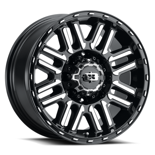348-8887GBMF18 - Vision 348 Nexus 18X8.5 8X180 18mm Gloss Black Machined Face - Vision Wheels Canada