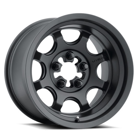 351BLA157156SBBR54 - Vision 351 Flow UTV Beadlock 15X7 4X156 38mm Satin Black - Vision Wheels Canada