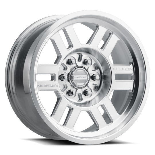 398FNBL8999MMR-12 - Vision 398 MANX 18X9 6X165.1 -12mm Machined - Vision Wheels Canada