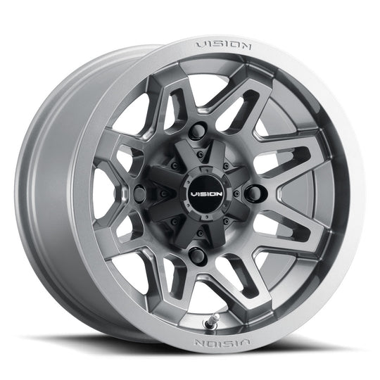 416-128156GM4 - Vision 416 Se7en 12X8 4X156 -10.2mm Gunmetal - Vision Wheels Canada