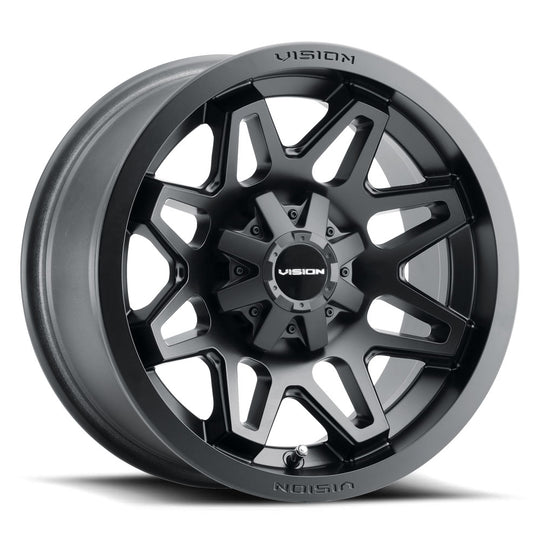 416-157156MB5.5 - Vision 416 Se7en 15X7 4X156 38.1mm Matte Black - Vision Wheels Canada