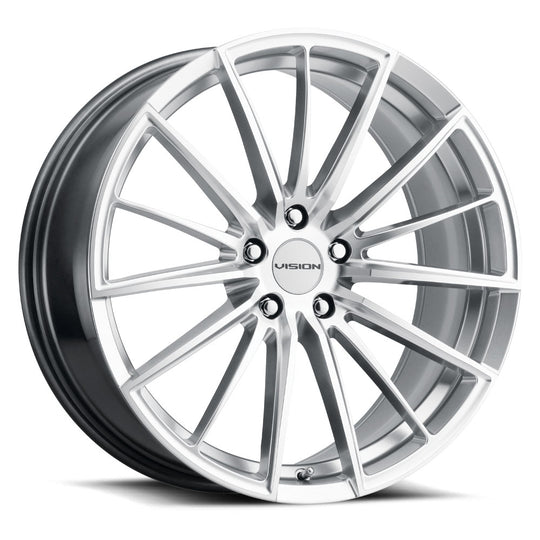 473-9865HSMF40 - Vision 473 Axis 19X8 5X114.3 40mm Hyper Silver Machined Face - Vision Wheels Canada