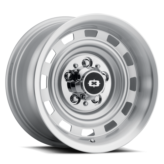 54-5173SML-12 - Vision 54 Cheyenne 15X10 5X127 -12mm Silver Machined Lip - Vision Wheels Canada