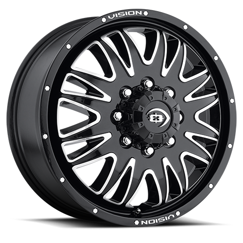 401H2879SBIR - Vision 401 Rival 20X8.25 8X210 109.8mm Satin Black - Vision Wheels Canada