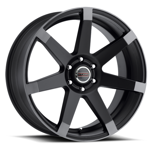 9042V7882MBA30 - Vision 9042 Sultan 17X8 6X127 30mm Matte Black with Anthracite Spoke Ends - Vision Wheels Canada