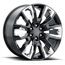 Load image into Gallery viewer, DN4 229-6139-28 GB - Voxx Replica DN4 22X9 6X139.7 ET 28mm Gloss Black With Chrome Inserts - Voxx Replica Wheels Canada