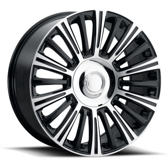 ES4 240-6009-28 GBMF - Voxx Replica ES4 24X10 6X135 / 6X139.7 ET 28mm Gloss Black Machined Face - Voxx Replica Wheels Canada