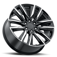 Load image into Gallery viewer, ES6 290-6139-28 GBF - Voxx Replica ES6 20X9 6X139.7 ET 28mm Gloss Black Polished Accent - Voxx Replica Wheels Canada