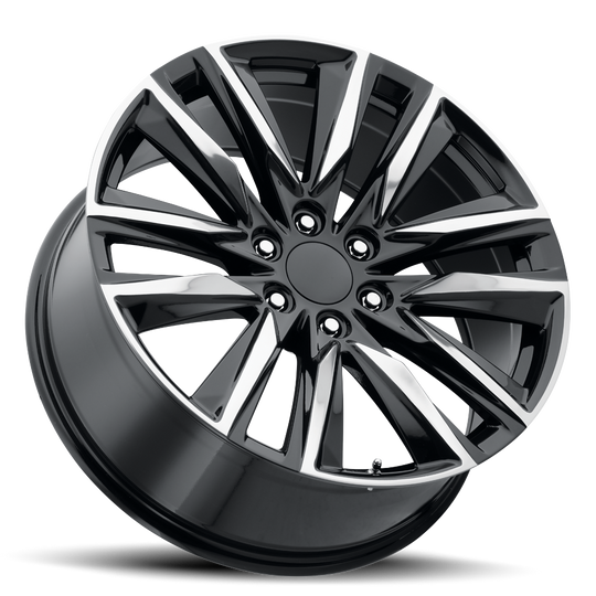 ES6 240-6139-31 GBF - Voxx Replica ES6 24X10 6X139.7 ET 31mm Gloss Black Polished Accent - Voxx Replica Wheels Canada