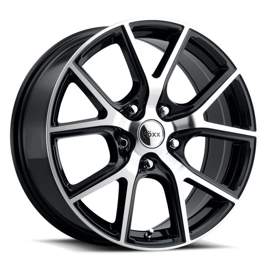 LMI 210-5115-25 GBMF - Voxx Lumi 20X10 5X115 25mm Gloss Black Machined Face - Voxx Wheels Canada