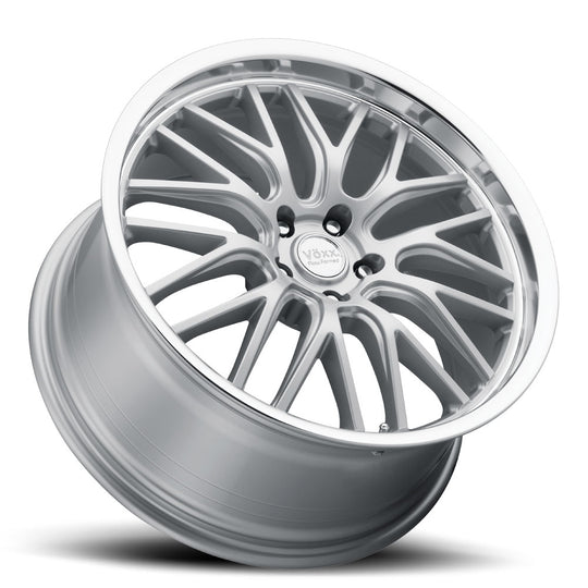 MAS 290-5112-35 SML - Voxx Feather Forged Masi 20X9 5X112 ET 35mm Silver Mirror Mach Lip - Voxx Feather Forged Wheels Canada
