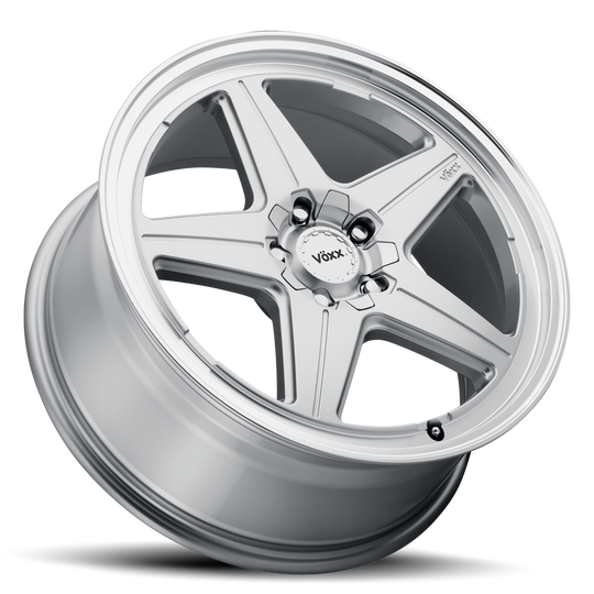 NES 885-5008-40 SML - Voxx Road Wheels Nesso 18X8.50 5X108 / 5X114.3 ET 40mm Silver Machined Lip - Voxx Road Wheels Wheels Canada