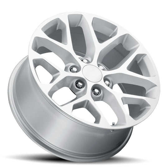 SFO 229-6139-24 SMF - Voxx Replica Snowflake 22X9 6X139.7 ET 24mm Silver Machined Face - Voxx Replica Wheels Canada