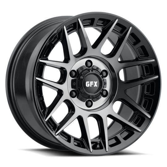 TM8 890-6009-18 GBT - G-FX Series TM8 18X9 6X135 / 6X139.7 ET 18mm Gloss Black With Dark Tint - G-FX Series Wheels Canada