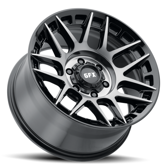 TM8 890-6009-18 GBT - G-FX Series TM8 18X9 6X135 / 6X139.7 ET 18mm Gloss Black With Dark Tint - G-FX Series Wheels Canada