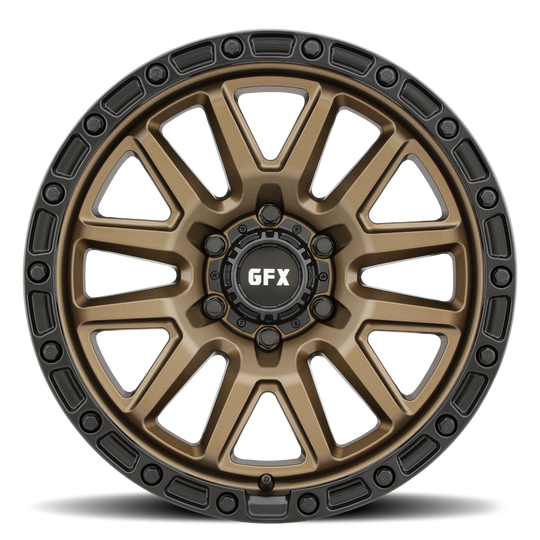 T26 790-6139-00 BRB - G-FX Series TR26 17X9 6X139.7 ET 0mm Bronze with Black Lip - G-FX Series Wheels Canada