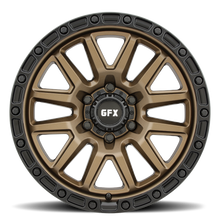 Load image into Gallery viewer, T26 890-6139-00 BRB - G-FX Series TR26 18X9 6X139.7 ET 0mm Bronze with Black Lip - G-FX Series Wheels Canada
