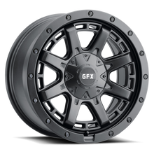 Charger l'image dans la galerie, T27 790-5009-12 MB - G-FX T27 17X9 5X127 / 5X139.7 12mm Matte Black - G-FX Wheels Canada