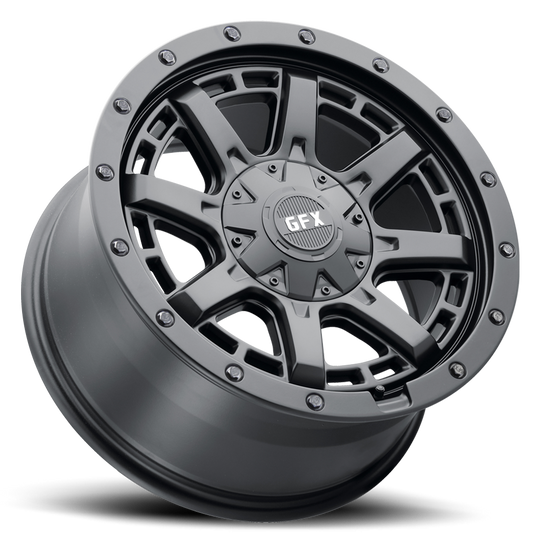 T27 890-6009-12 MB - G-FX T27 18X9 6X135 / 6X139.7 12mm Matte Black - G-FX Wheels Canada