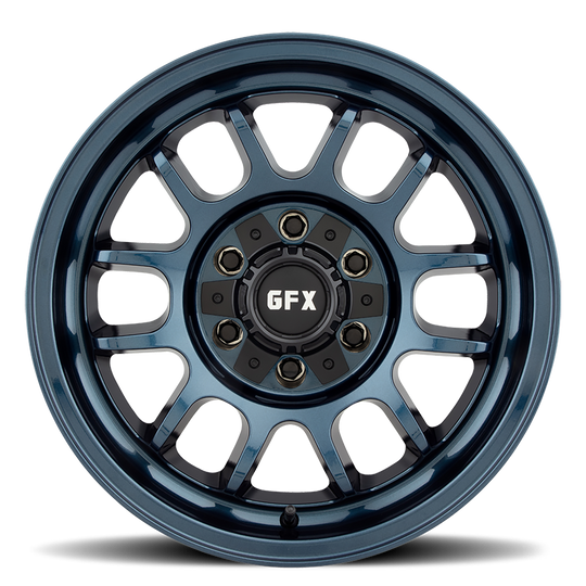 T28 785-6139-N6 BL - G-FX Series TR28 17X8.50 6X139.7 ET -6mm Metallic Blue - G-FX Series Wheels Canada