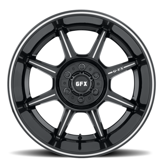 T31 790-6009-18 GBM - G-FX Series TR31 17X9 6X135 / 6X139.7 ET 18mm Gloss Black Milled - G-FX Series Wheels Canada