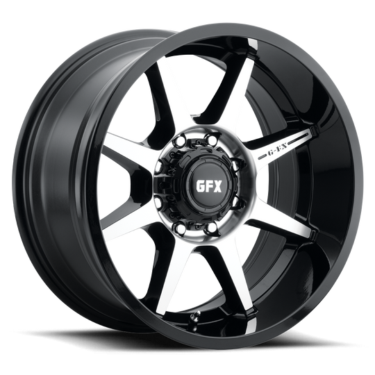 T31 290-8165-18 GBMF - G-FX Series TR31 20X9 8X165.1 ET 18mm Gloss Black Machined Face - G-FX Series Wheels Canada