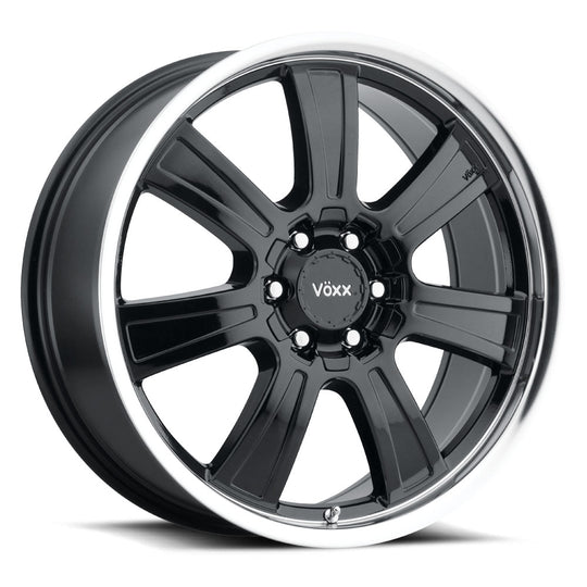 TUR 285-6002-39 GBL - Voxx Road Wheels Turin 20X8.50 6X127 / 6X135 ET 39mm Gloss Black Mirror Machined Lip - Voxx Road Wheels Wheels Canada
