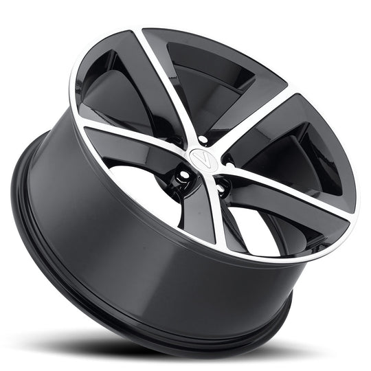 CHL 290-5115-20 GBF - Voxx Replica Challenger 20X9 5X115 ET 20mm Gloss Black Machined Face - Voxx Replica Wheels Canada