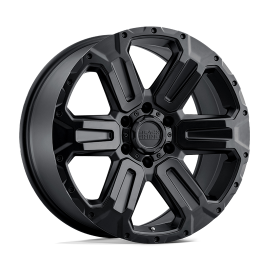 1785WKA355114M76 - Black Rhino Wanaka 17X8.5 5X114.3  35mm Matte Black - Black Rhino Wheels Canada
