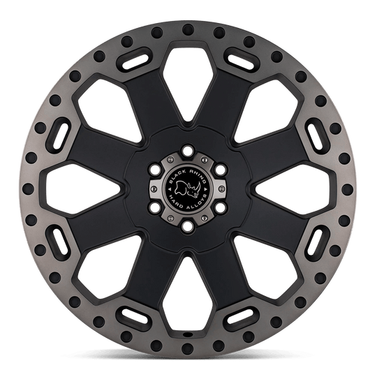 2090WAR128165M22 - Black Rhino Warlord 20X9 8X165.1  12mm Matte Black W/ Machined Dark Tint - Black Rhino Wheels Canada