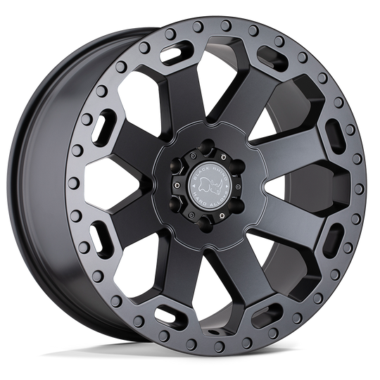 1780WAR355120F76 - Black Rhino Warlord 17X8 5X120 ET 35mm Matte Black - Black Rhino Wheels Canada