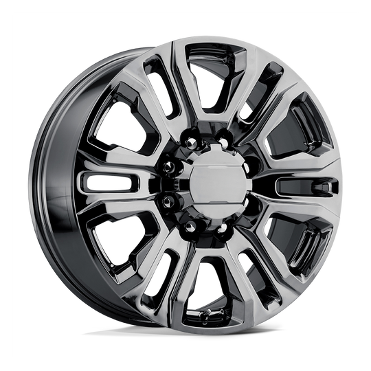 207BC-288115 - Performance Replicas PR207 20X8.5 8X165.1  15mm Black Chrome - Performance Replicas Wheels Canada
