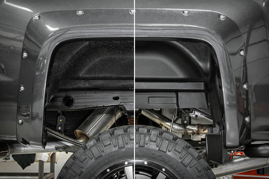 4214 Rear Wheel Well Liners - Chevy Silverado 1500 2WD/4WD (2014-2018) Rough Country Canada