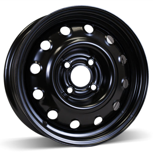 x41441 - RSSW Steel Wheel 14X5.5 4X100 ET 44.5MM Bore 60.1MM Black Steel Rim - RSSW Wheels Canada