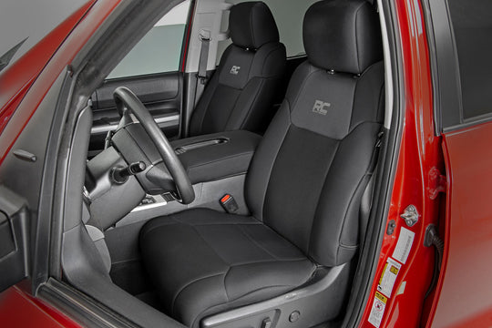 91026A Seat Covers - Front W/ Console Cover - Toyota Tundra 2WD/4WD (14-21) Rough Country Canada