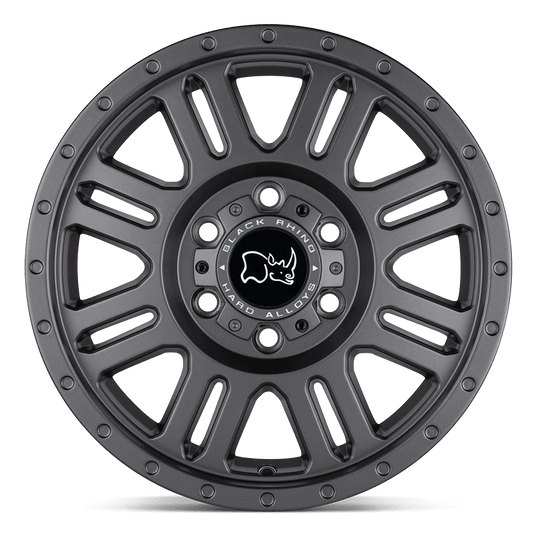 1780YWN456130G84 - Black Rhino Yellowstone 17X8 6X130  45mm Matte Gunmetal - Black Rhino Wheels Canada