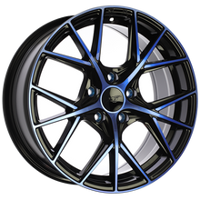 Load image into Gallery viewer, DW1241503 - DAI Wheels A-Spec 15X6.5 4x100 40mm Gloss Black - Machined Face - Blue Face - DAI Wheels Wheels Canada