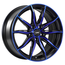 Load image into Gallery viewer, DW1151511 - DAI Wheels Frantic 15X6.5 5x114.3 38mm Gloss Black - Machined Face - Blue Face - DAI Wheels Wheels Canada