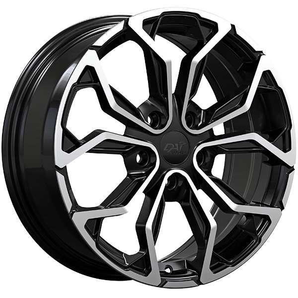 DW1311701 - DAI Wheels Muse 17X7 5X100 45mm Gloss Black - Machined Face - DAI Wheels Canada