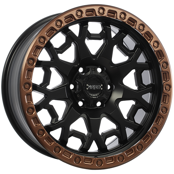 RUF782003 - Ruffino HARD Midnight 20X9 6X135 25mm Satin Black - Satin Bronze Lip - Ruffino HARD Wheels Canada