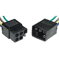 1875-BP Trailer Wiring Harness Connector Pico 18 AWG 12" 5 Pin Square Trailer Connector Pico Wiring